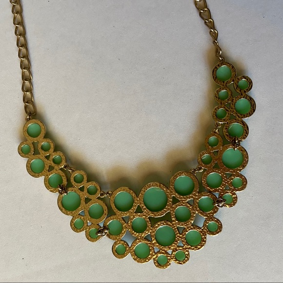 Teal Bib Statement Necklace | Francesca’s - Picture 6 of 7
